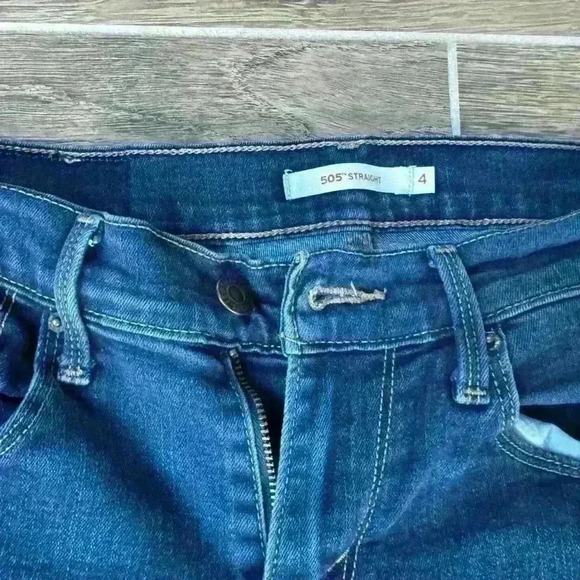 Levi 505 Straight Size 4M W27/ L 32 Denim Jean PC9-15505-0145 western - Picture 2 of 8